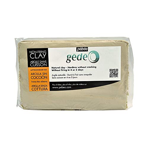 Pébéo 766302 Modelado Arcilla sin cocción Bianca, Pan de 1,5 kg