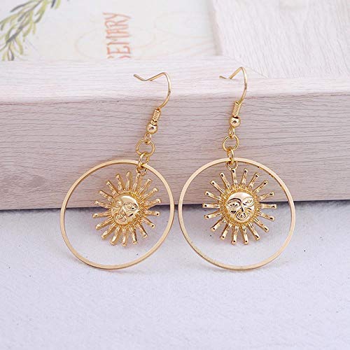 Pendientes Colgantes de Oro almizcle de Moda Pendientes Colgantes de Metal geométrico para Mujer Joyería de Moda