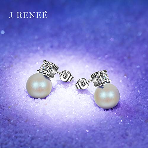 Pendientes Mujer, Plata de Ley 925, Perlas Blanca de Swarovski, Joyas para Mujer, Pendientes Mujer plata, Regalos para Mujer, Joyeria Mujer