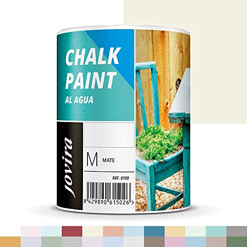 PINTURA EFECTO TIZA,CHALK PAINT, AL AGUA MATE, Renueva tus muebles con creatividad. (750ML, BLANCO ANTIGUO)