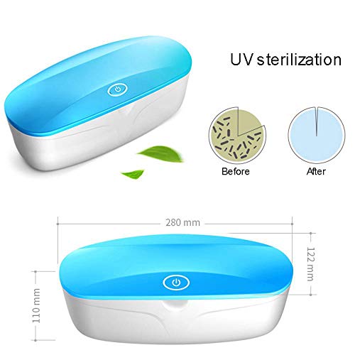 Podofo Caja de esterilización UV, Dispositivo de desinfección LED para uñas, Herramienta de limpieza de caja de esterilizador de luz ultravioleta para herramientas de maquillaje, Juego de manicura