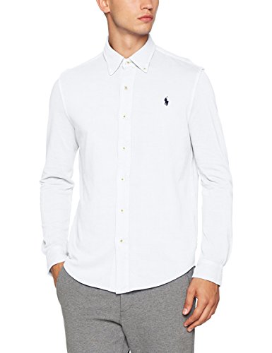 Polo Ralph Lauren Featherweight Mesh, Camisa para Hombre, Blanco (White Xw9h2), XX-Large