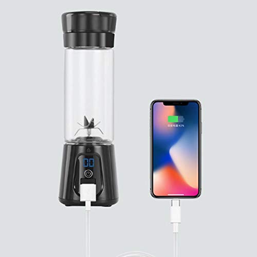 Portátil, Tamaño Personal Blender, Cámara en mano máquina de la fruta, con cuchillas, Blender Copa Mini USB recargable con los viajes, Pequeño Robot de cocina Shake, for el recorrido, gimnasio, casa y