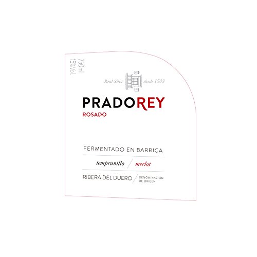 PRADOREY Rosado - Vino rosado - Fermentado en barrica - Ribera del Duero - 50% Merlot, 50% Tempranillo - 3 meses de barrica - 6 Botellas - 0,75 L