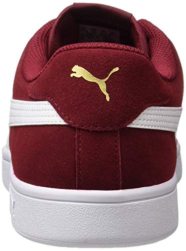 PUMA Smash V2, Zapatillas Unisex Adulto, Rojo (Rhubarb Team Gold White), 43 EU