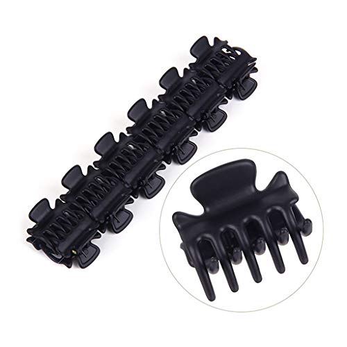 qingqingR 12Pcs / Set Mujeres Niñas 3cm Mini Pinzas de Garra de Pelo de Cangrejo geométrico Plástico Colorido Surtido de Mini Horquilla Pinza de mandíbula Barrette de Fuerza de mordida Fuerte