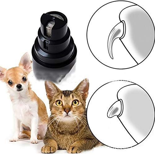 Qw1et Lima de Uñas Eléctrica para Mascotas, Amoladora del Clavo Recargable y de Bajo Ruido para Perros y Gatos, Dos Grados Velocidad Variable con Cable USB