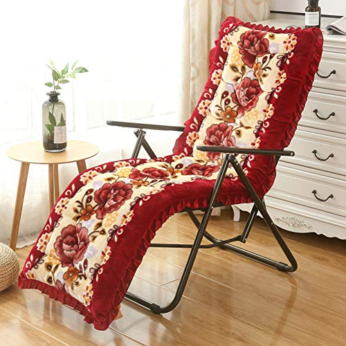 qwqqaq Balcón Cojines De Tumbona Chaise,Espesar Cojín para Tumbona Terciopelo Coussins De Chaise Berçante Desmontable Largo Colchoneta para Tumbona Silla Cojín De Suelo De-n 48x148cm(19x58inch)