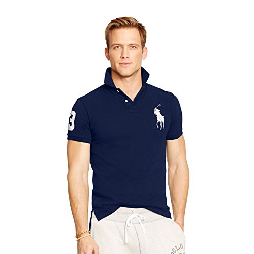 Ralph Lauren Polo para Hombre Big Pony Slim fit (M, Azul Marino)