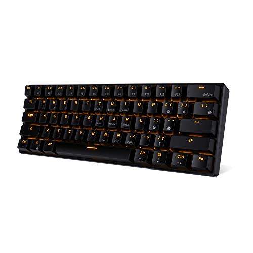 Real Kludge RK61 con cable / inalámbrico Bluetooth 3.0 Multi-Device retroiluminación LED mecánico for juegos / Oficina teclado for iOS, Android, Windows y Mac con batería de litio recargable, interrup