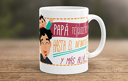 REGALOS ESTRELLA AZUL Taza día del Padre Regalo para Papa, Papa te Quiero, al Mejor papá del Mundo, Regalos Padres, Regalos día del Padre, te Quiero Papa, Taza con Frases (Papá te Quiero)