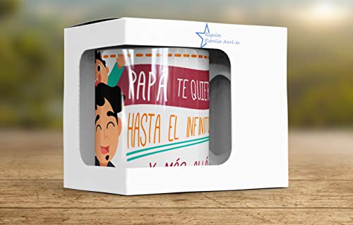 REGALOS ESTRELLA AZUL Taza día del Padre Regalo para Papa, Papa te Quiero, al Mejor papá del Mundo, Regalos Padres, Regalos día del Padre, te Quiero Papa, Taza con Frases (Papá te Quiero)