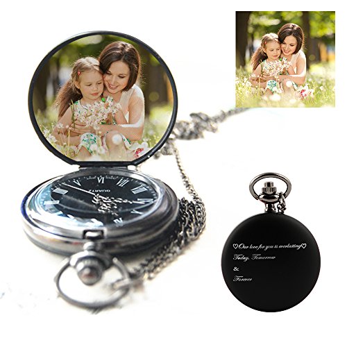 Reloj de Bolsillo Hecho a Mano con Foto Personalizada Relojes Personalizados con Foto Relojes Fotográficos Personalizados para Unisex Regalo de Cumpleaños