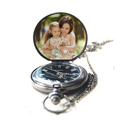 Reloj de Bolsillo Hecho a Mano con Foto Personalizada Relojes Personalizados con Foto Relojes Fotográficos Personalizados para Unisex Regalo de Cumpleaños