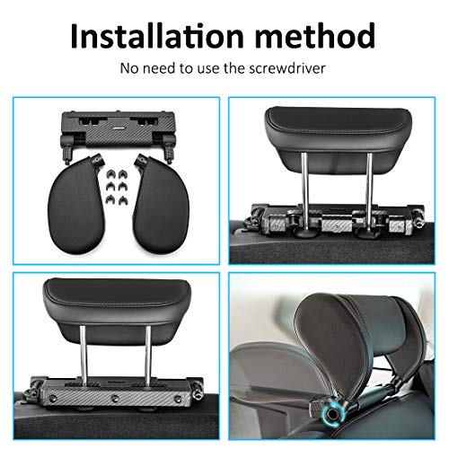 Reposacabezas para Coche, Apoya Cabeza para Asiento de Coche, Almohada del Cuello de Viaje para Asiento de Automóvil para Niños y Adultos