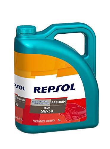 Repsol RP081L55 Premium Tech 5W-30 Aceite de Motor para Coche, 5 L