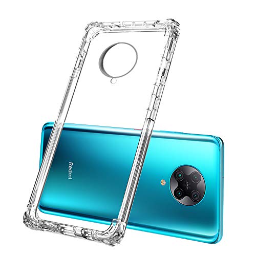 Reshias Funda para Xiaomi Poco F2 Pro con [2 Pack] Cristal Templado Protector de Pantalla, Suave TPU Transparente Gel Silicona Anti-caída Protectora Carcasa para Xiaomi Poco F2 Pro 5G (6,67 Pulgadas)