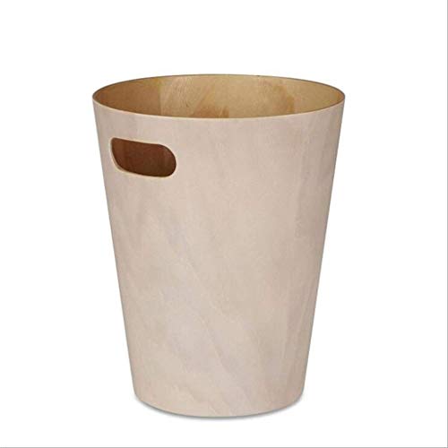 Resistente al desgaste Cubierta de basura Cubos de basura de madera Can basura de residuos puede empapelar Bins 9L / 2.38Gallon 11.8inch X 9" pulgadas x 7" pulgadas Papelera de reciclaje Ministerio de