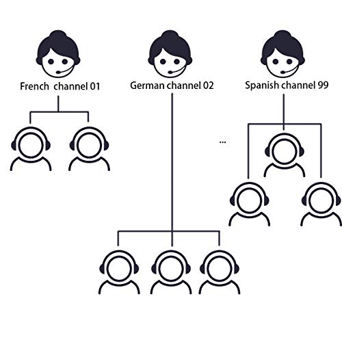 Retekess T130-T131 Tour Guide System 99 Canal Sistema de Guía Turístico para Fábrica, Conferencias, Turismo, Logística, Gobierno(1 Transmisor 10 Receptores)