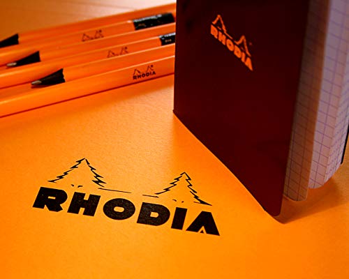 Rhodia 18000C - Bloc de notas (80 páginas, acido libre, hoja en blanco), naranja