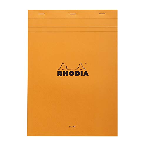 Rhodia 18000C - Bloc de notas (80 páginas, acido libre, hoja en blanco), naranja