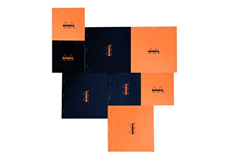 Rhodia 18000C - Bloc de notas (80 páginas, acido libre, hoja en blanco), naranja