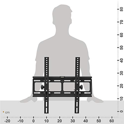 RICOO R09, Soporte TV Pared, Fijo, Plano, Delgado, Televisión 32-65" (81-165cm), Universal para televisor LED LCD Curvo, VESA 200x200-400x400, Negro