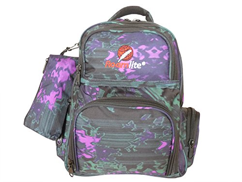 Roamlite Sac à Dos pour école et collège, Idéal pour Garçons et Filles Disponible en 22 Couleurs Inclus Porte-stylos associé – 6 Poches – Volume 30 litres– Mesures 46 x 32 x 20 cm