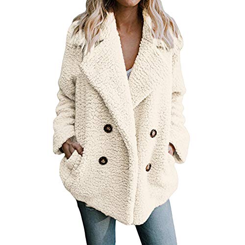 Ropa de Abrigos Cárdigans Anchas Cortas Mujer Invierno,PAOLIAN Chaquetas Lana sintética Rebajas otoño Señora Chaquetón Acolchado Elegantes de Solapa Tallas Grandes Trenca Parka