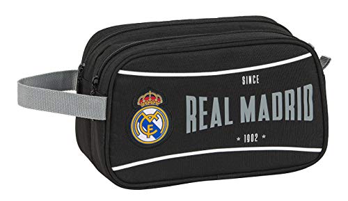 safta 812024518 Neceser, Bolsa de Aseo Adaptable a Carro Real Madrid CF, Negro