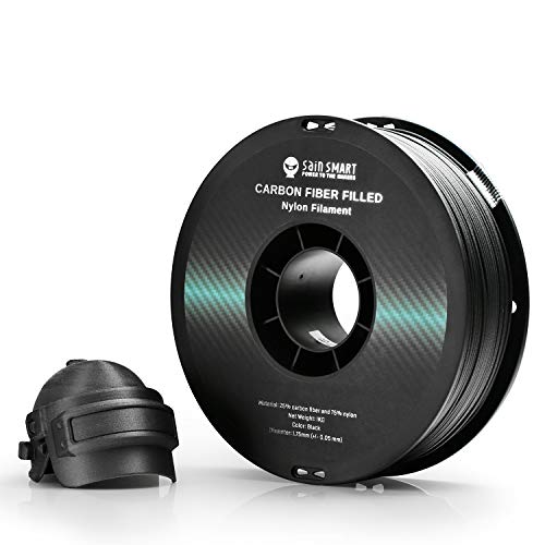 SainSmart - Bobina de 1,75 mm de filamento de nailon relleno de fibra de carbono Epa-CF, 1 kg, para impresora 3D, de color negro