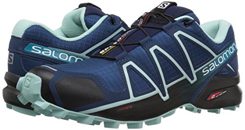 Salomon Speedcross 4 W, Zapatillas de Trail Running para Mujer, Azul (Poseidon/Eggshell Blue/Black), 44 EU