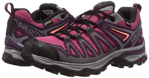 Salomon X Ultra 3 Prime GTX W, Zapatillas de Senderismo para Mujer, Violeta (Malaga/Potent Purple/Desert Flower), 36 2/3 EU