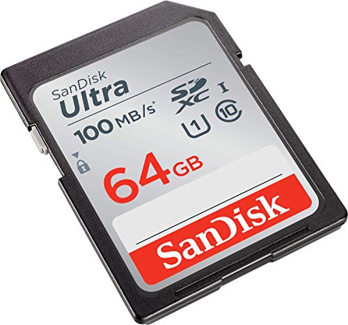 SanDisk Ultra SDHC Tarjeta de Memoria de hasta 100 MB/s, Clase 10 UHS-I,64 GB