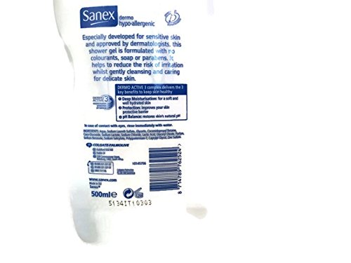 Sanex Dermo Hypo- Hipoalergénicos Gel De Ducha para muy Piel Sensible Set de 2 x 500 ml