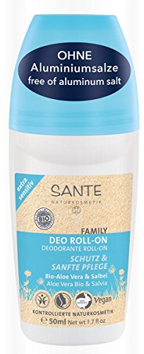 Sante Natural de cosméticos Desodorante Roll On bio de aloe vera and Salvia extra Sensitiv, 2 unidades (2 x 50 g)