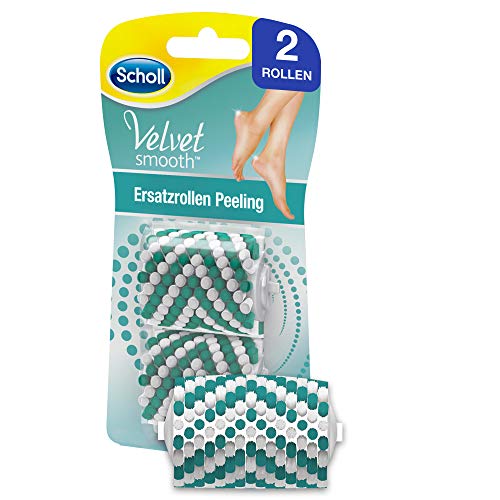 Scholl Velvet Smooth – Recambio para el eliminador de callos eléctrico Scholl – Rodillo de repuesto para piel seca y escamosa en las piernas y los pies – 2 unidades