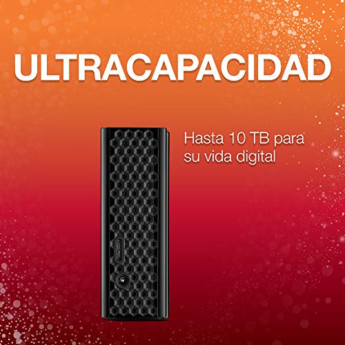 Seagate Backup Plus Hub, 6 TB, Disco duro externo HDD, USB 3.0 para ordenador de sobremesa, estación de trabajo, PC y Mac, 2 puertos USB, 2 meses de suscripción a Adobe CC Photography (STEL6000200)