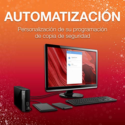 Seagate Backup Plus Hub, 6 TB, Disco duro externo HDD, USB 3.0 para ordenador de sobremesa, estación de trabajo, PC y Mac, 2 puertos USB, 2 meses de suscripción a Adobe CC Photography (STEL6000200)