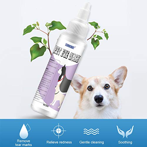 SEGMINISMART Cuidado De Ojos para Mascotas,Limpiador De Ojos para Perros，Tear Stain Remover For Dogs,para Perros,Gatos y pequeños Animales,Producto específico para el Cuidado de los Ojos