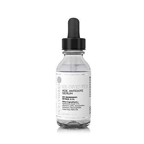 Serum Retinol 2.5% -4 veces más FUERTE que tratamientos antiedad y para acné regulares. Con 11% de Ácido Hialurónico y 20% de Vitamina C, mayor concentración. 60ml