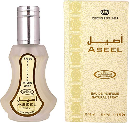 Set de 3 Almizcle Musk ASEEL Al Rehab 35ml Perfumes de Mujer Perfumes Hombre Attar Perfume Alcohol Desnaturalizado, NOTAS: Oud, Rosa, Picante, Especiado, Verde y Amaderado