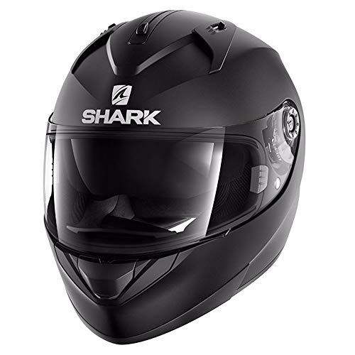 Shark Casco de moto RIDILL BLANK Mat KMA, Negro, S