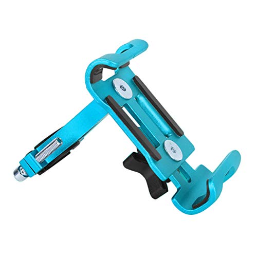 Shenykan Soporte Fijo Universal Bicicleta Moto Bicicleta Soporte para teléfono móvil Soporte para Manillar Soporte de aleación de Aluminio Soporte para teléfono Inteligente-Azul