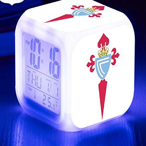 shiyueNB Toy Royal Club 7 Reloj Digital con Flash de Color LED Reloj Despertador La Liga Relojes de fútbol/Soccer Orden