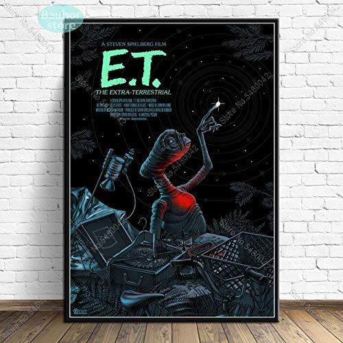 shuimanjinshan ET Carteles e Impresiones. ET 1982 Classic Sci-Fi Movie Home Art The Extra-Terrestrial Wall Picture Canvas Painting for Art Poster 50x70cm 11