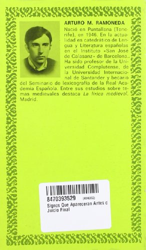 Signos que aparecerán antes del Juicio Final                                    . (CLASICOS CASTALIA. C/C.)