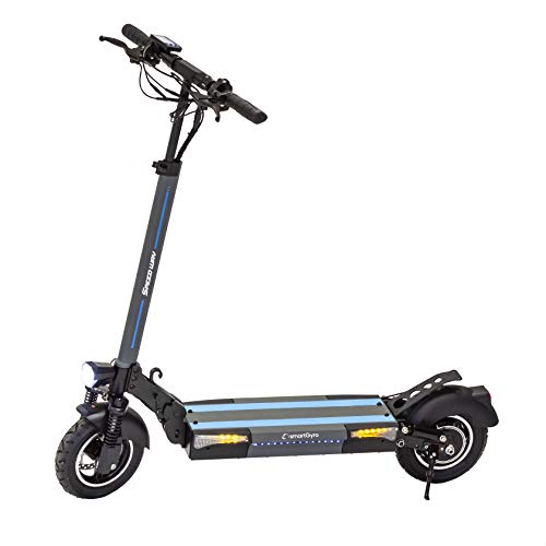 SMARTGYRO Xtreme SpeedWay V2.0 - Patinete Eléctrico de 800 W con 3 marchas, Batería 13.000 mAh 48V, Doble suspensión reforzada, Frenos de disco, 4 intermitentes, Scooter, potente, Negro