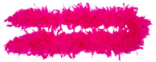 Smiffy's-38308 Boa Deluxe, Fucsia, Pluma, 180cm, 80g, Color, Applicable (38308)