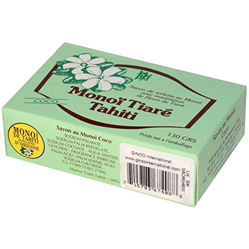 Soap Bar Coconut Monoi Tiare Cosmetics 4.6 oz Bar Soap by Monoi Tiare Cosmetics